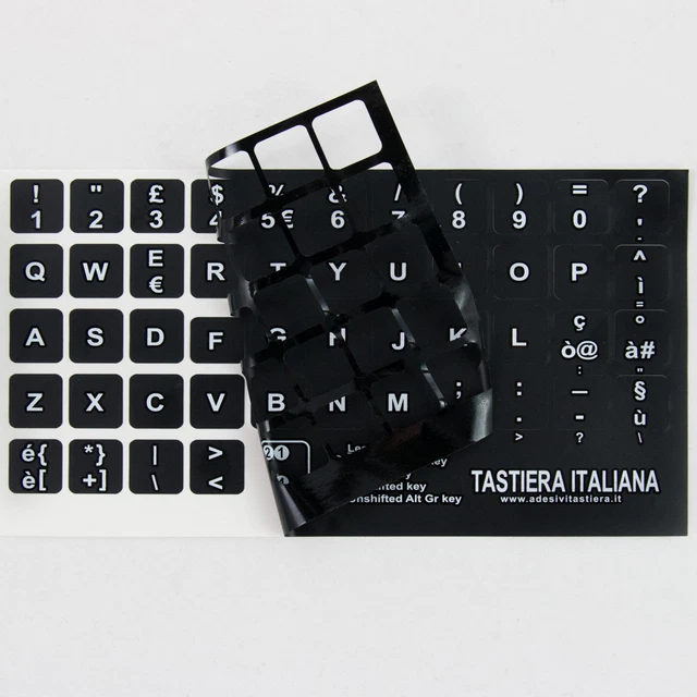 Adesivi Tastiera Italiana Fluorescenti