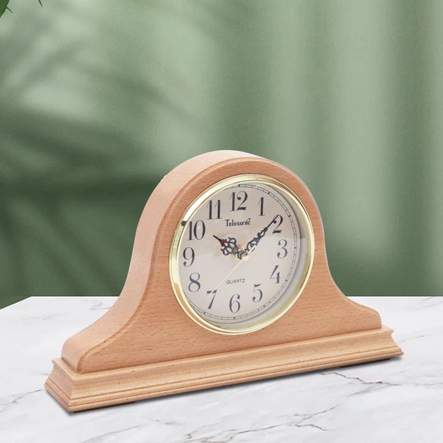 VINTAGE BEECHWOOD CLOCK Desk Clock Desktop Clock for Office Bedroom