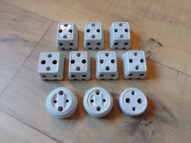 Lot De 10 Anciennes Prises Et Fiches Express – Neuves, Vintage, Pour Bricolage Et Collection