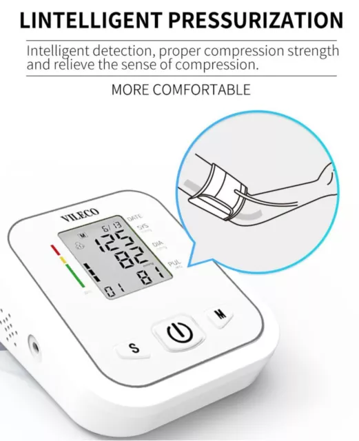 2023 UK Digital Automatic Blood Pressure Monitor Upper Arm BP Machine Heart Rate 2