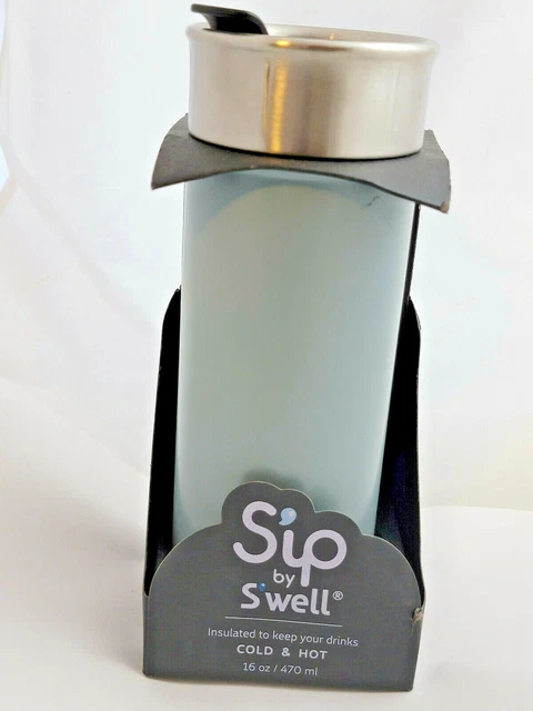 S'ip by S'well Vacuum Insulated Stainless Steel Travel Mug, Clean Slate, 16 oz