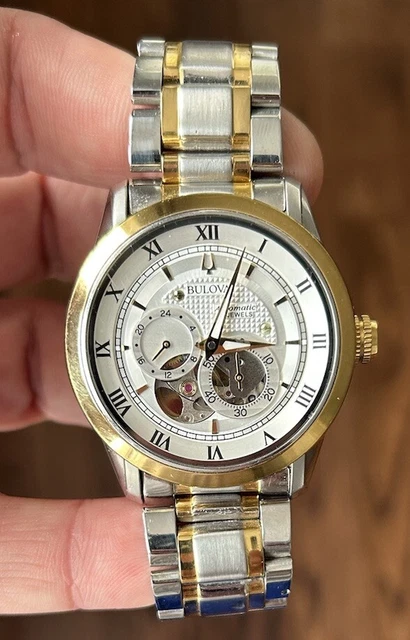 BULOVA OROLOGIO DA Uomo 98A230 BVA SERIES Da Bracciale Automatico Acciaio Inox bicolore EUR 222 70 PicClick IT