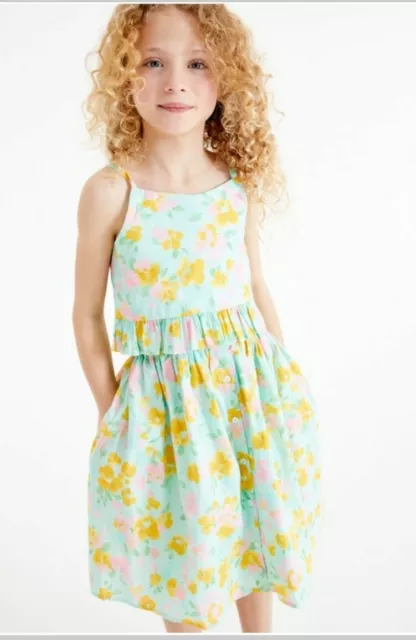 Next Girls Aqua Foral Top and Skirt Set Age 10 Years Co-ord Set New with Tags
