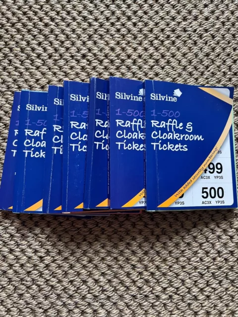 7 books of Raffle / Cloakroom Tickets