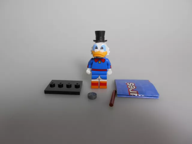 Lego® Disney Minifiguren Serie 71024 Dagobert Duck mit BPZ und Platte Neu