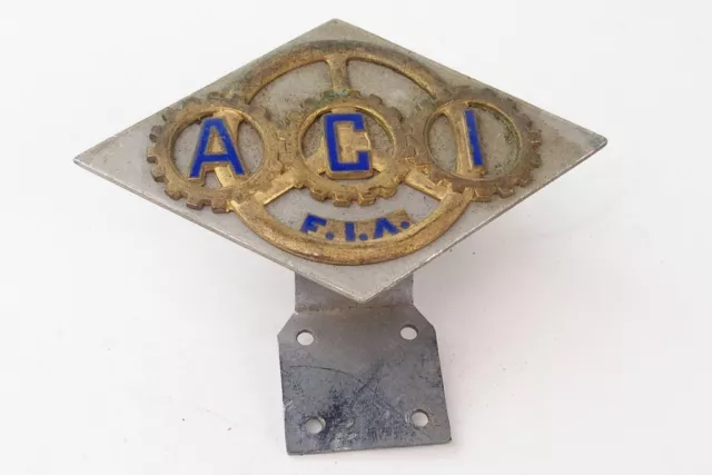 alte Auto Plakette - ACI - Automobil Club Italia  - vintage car badge