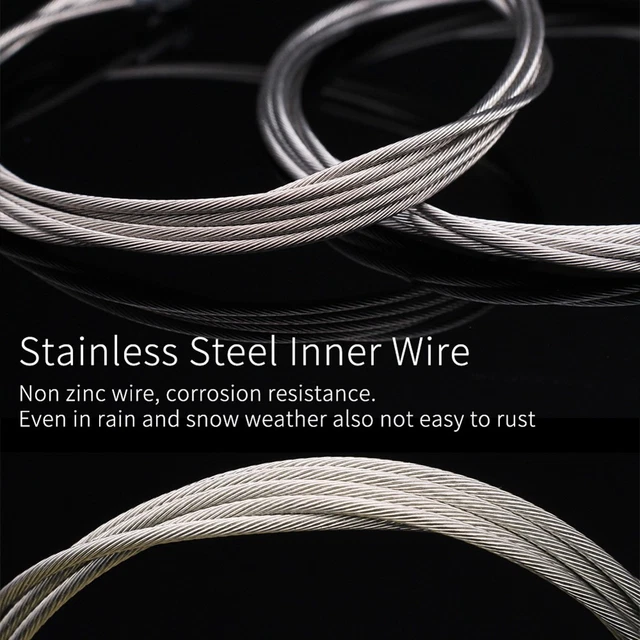 Keenso 10pcs Câbles De Frein De Vélo, Acier Au Zinc Antirouille Pour Vélo Câble De Réparation De Câble Accessoire De Remplacement 2 Mètres