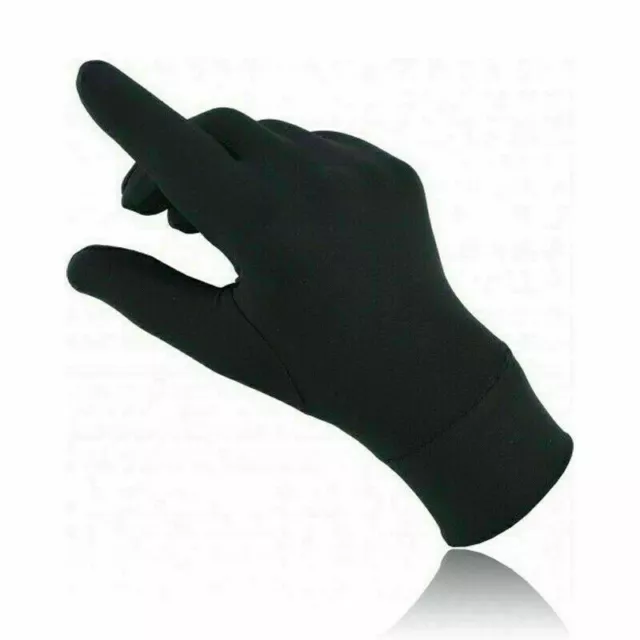 Thin Silk liner inner Gloves Ski motorcycle skiing walking cycling Thermal black