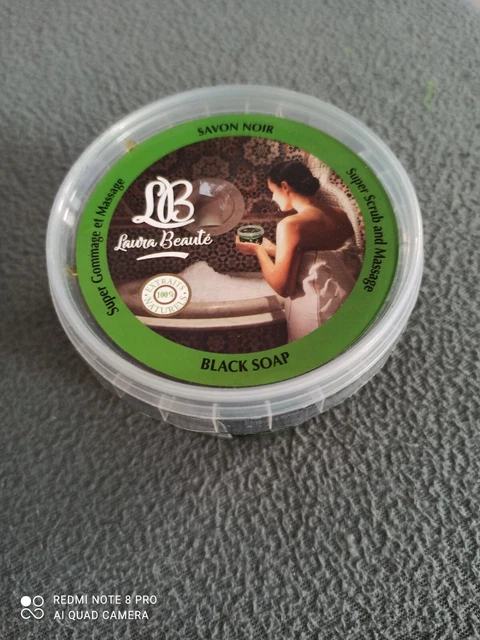Savon Noir Du Maroc à L'Huile D'Olive - Marque Saphir, Pot De 200 Grammes, Neuf