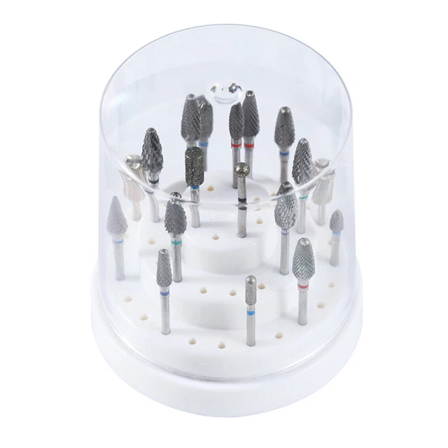 Supporto punta unghie supporto trapano punte contenitore scatola di archiviazione multicolore