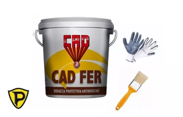 Cad Repro Traitement Fers D'Armure Anti Corrosifs+Pinceau+Gants De 5 KG