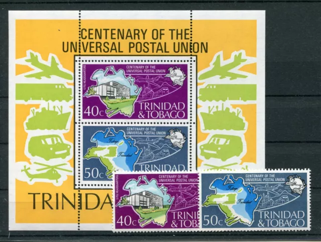 Trinidad und Tobago 328/29 Block 12 postfrisch / UPU - Eisenbahn .........2/5757