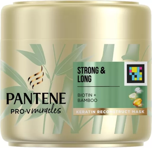 Pantene Hair Mask With Biotin, Keratin And Bamboo, Helps Support Hair Growth &