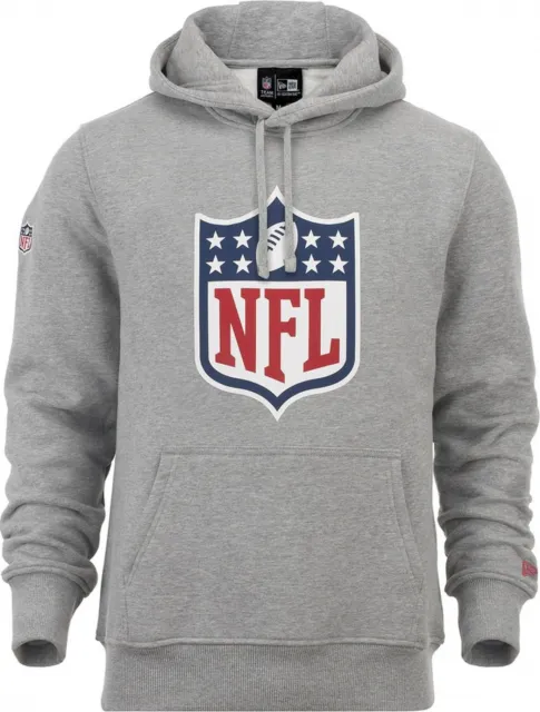 New Era - Felpa con cappuccio logo scudo NFL - grigio