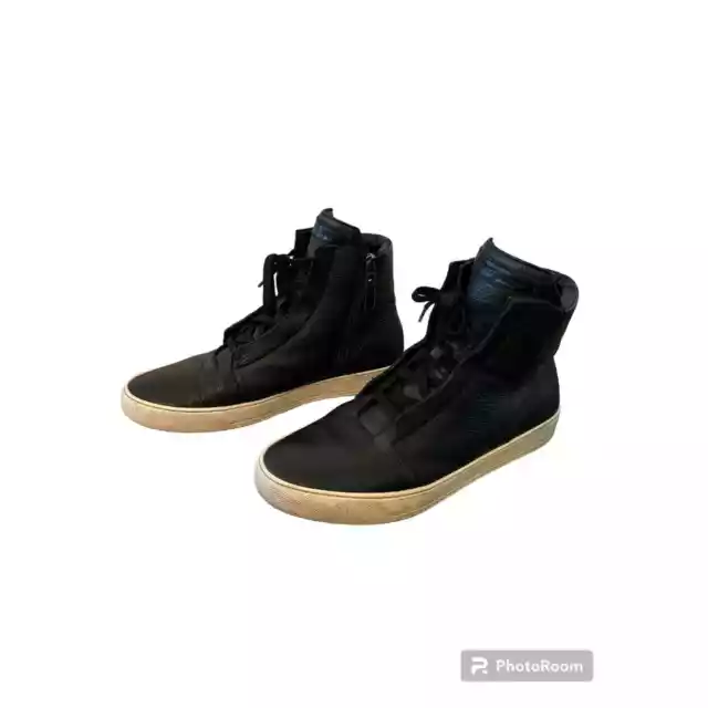 Helmut Lang Black High Top Leather Sneakers  SZ 10  (43)