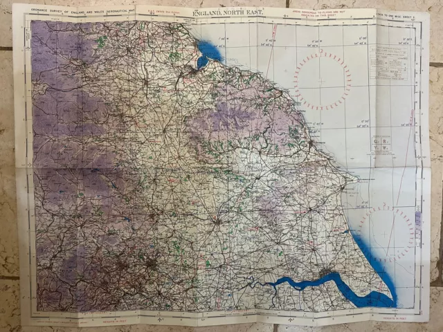 WW2 RAF Map England North East