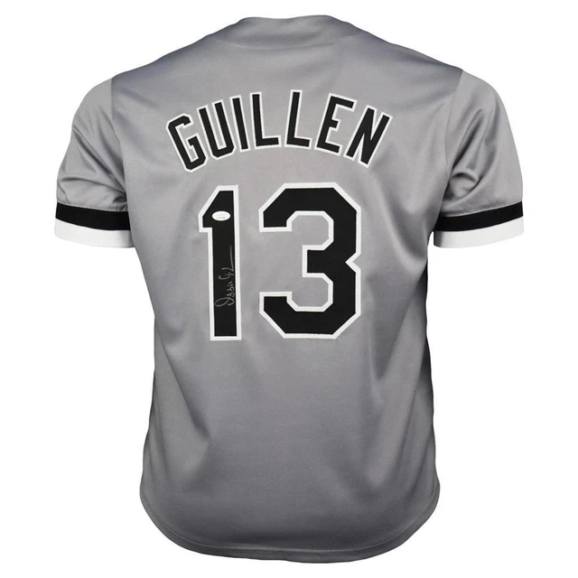 Ozzie Guillen Signed Gray White Sox Jersey JSA