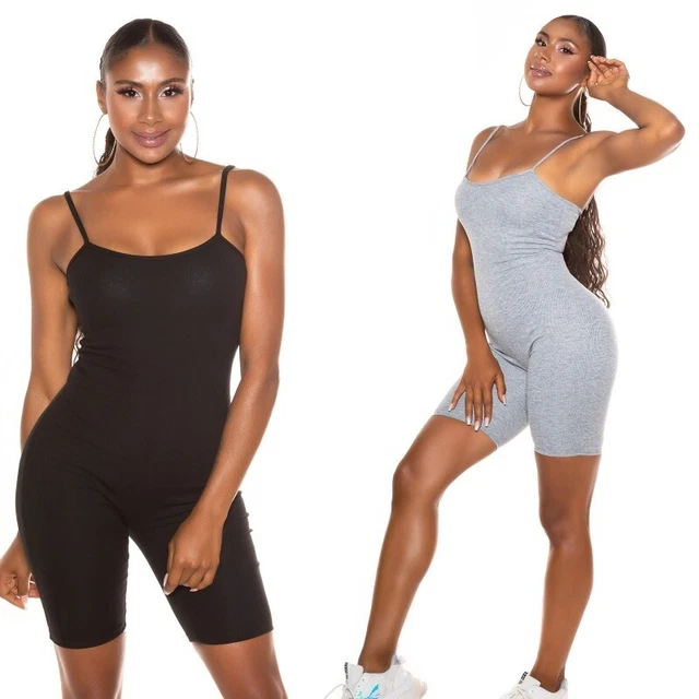 Tuta completo donna set sportivo due pezzi ciclista palestra top leggings crop