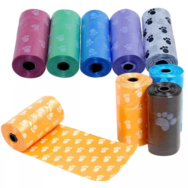 1/2/5/10 Roll Degradable Pet Waste Poop Bags Dog Cat Clean Up Refill Garbage GS