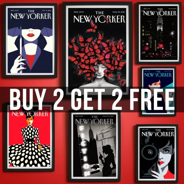 Classic New Yorker Posters Vintage Magazine Wall Art Retro Picture Poster Prints