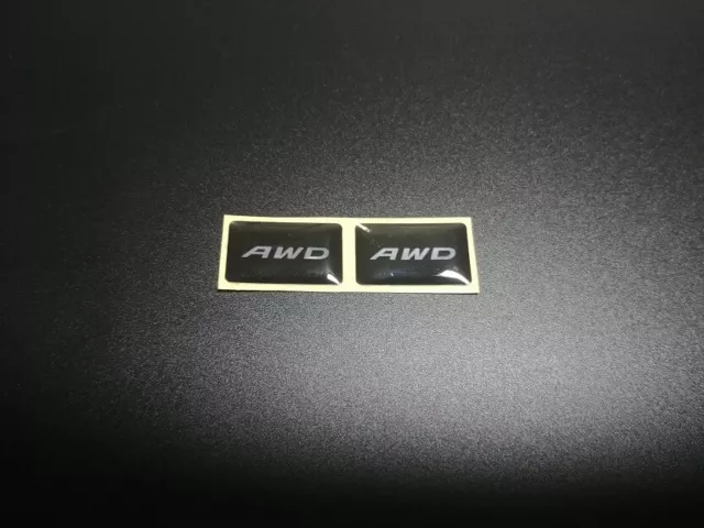 2X Awd All Wheel Drive 3D Sticker / Decal Set - Car Logo Badge Emblem