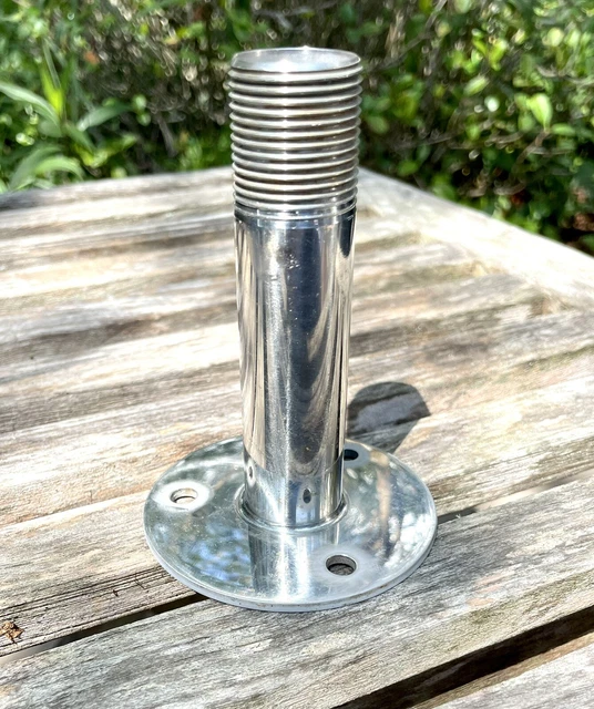 DECK MOUNT VHF Radio Stainless Steel Marine Antenna Fixed Base for
