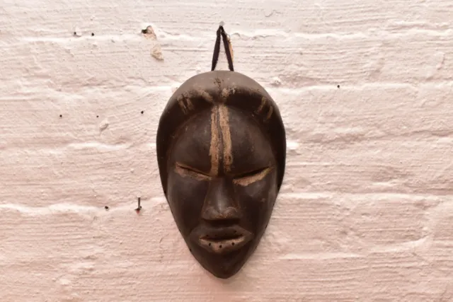 Antique Dan Deangle Mask Vintage Painted Liberia African Art Hand carved Wood