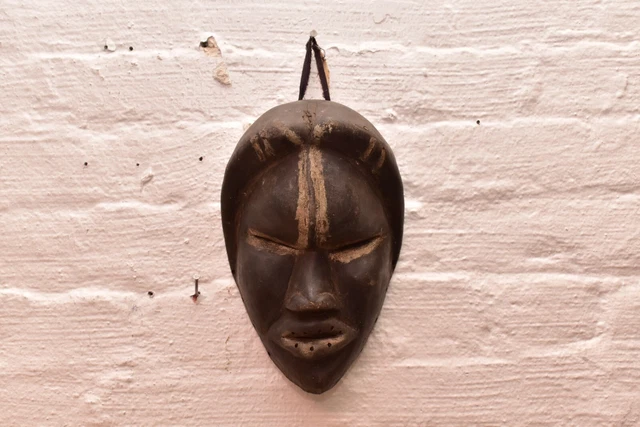 Antique Dan Deangle Mask Vintage Painted Liberia African Art Hand carved Wood