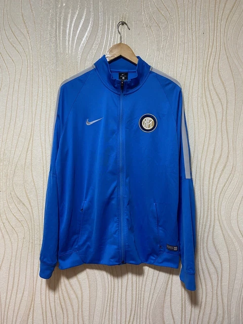 INTER MILAN FOOTBALL SOCCER SQUAD ZIP JACKET NIKE 355266-809 sz XL MEN