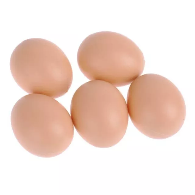 5Pcs/Fake Plastic Dummy Eggs Model Joke Farm Chicken Nesting Hen Hatching Egg 2