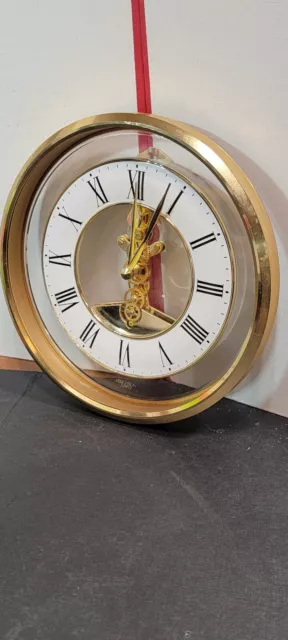 Verichron Skeletonized Roman Dial Wall Clock 9" Round Harris & Mallow Quartz