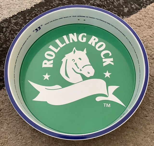 Rolling Rock Beer Vintage horse logo Metal Tray With Hanger Latrobe Pa