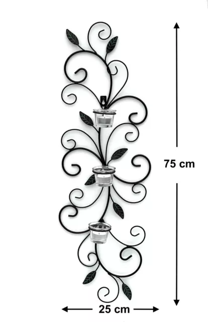 Wandteelichthalter Metall Kerzenhalter 131001 Teelichthalter Wand Wandleuchter 2