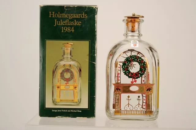 Holmegaard Botella Vintage Decantador Weihnachtsflasche Danés Vidrio Navidad