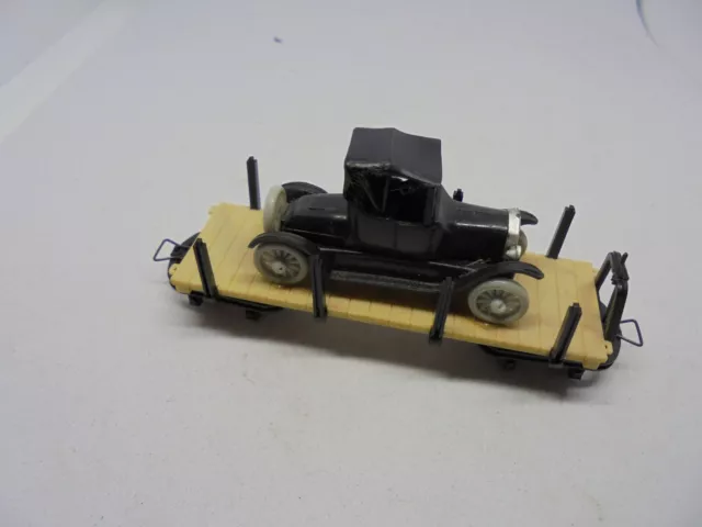 JOUEF EGGERBAHN NARROW GAUGE 009 HOe SCALE  RARE BOGIE WAGON  WITH BLACK CAR