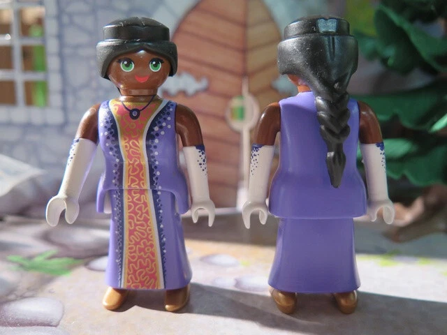 Figurine Playmobil Femme Rose - Princesse Belle Époque Avec éventail - Occasion Comme Neuve