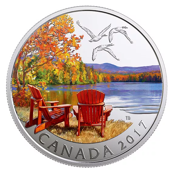 2017 Autumn’s Palette 1/2 oz fine .9999 silver coin Royal Canadian Mint