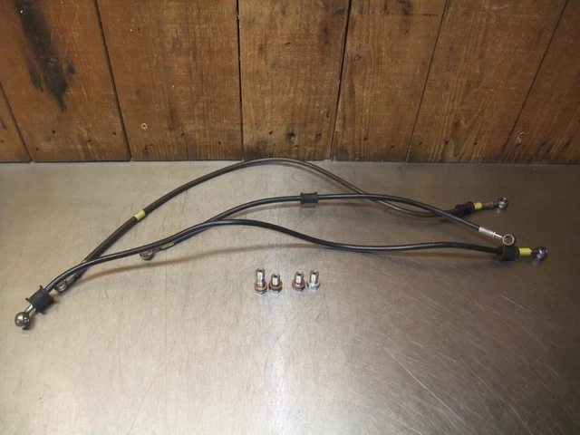 Suzuki GSXR 1000 K6-5 2006-5 HEL Linee Freno Intrecciate Anteriore e Posteriore IN PERFETTE CONDIZIONI #234
