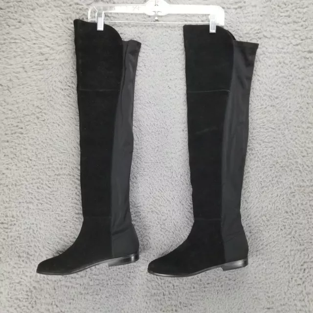 Chinese Laundry Shoes Womens Size 7.5 Riley Black Suede OTK Over The Knee Boots