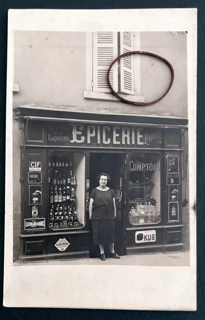 A identifier - CPA à identifier carte photo commerce shop devanture