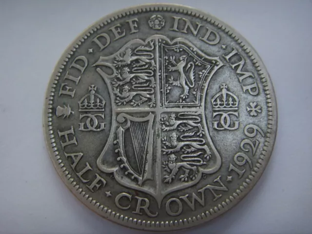 1929 George V Half-Crown 50% Silver