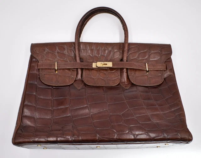 SAC MAIN cabas SABATIER en cuir fa on croco port main EUR 79 00
