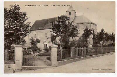 JONCHERY SUR VESLE - Marne - CPA 51 - l' église et le square