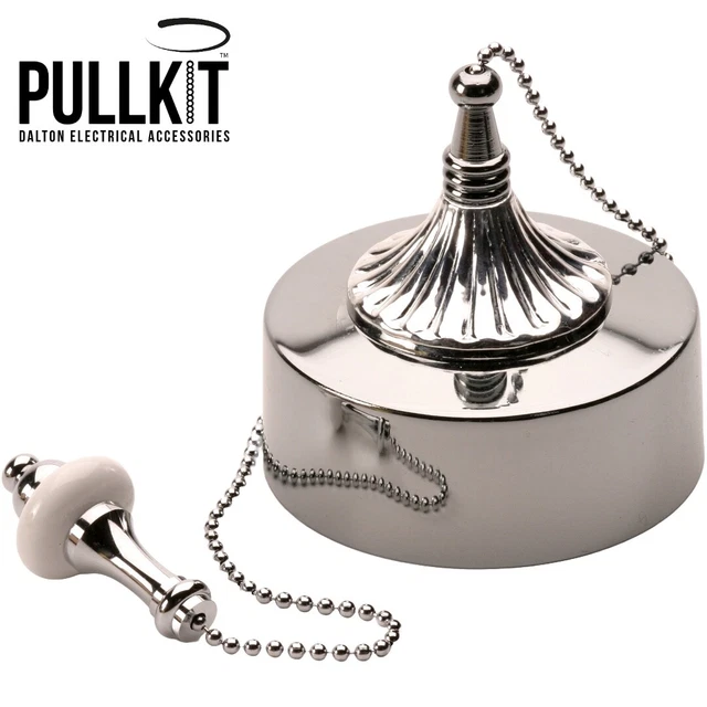 G&H Brassware Pull Cord Switch – 6A/45A For Bathroom In Chrome, Polished Brass, Or Antique Brass