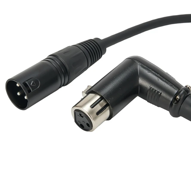3Pin XLR Male to Right Angle Female Balanced Microphone Audio Cable Adapter Cord