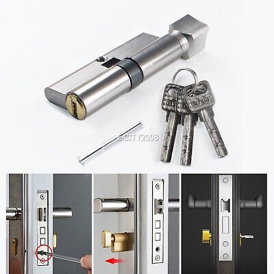 Euro Cylinder Door Barrel Lock Anti Drill Single Double Thumb Turn Extra Keys