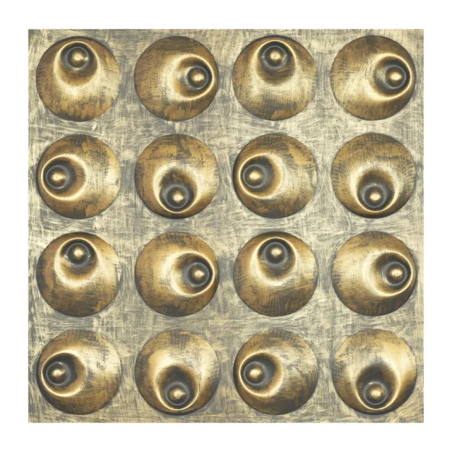 Paint distressed Plastic ceiling tiles Wall 3D panel PLM102 ancient gold 10pcs