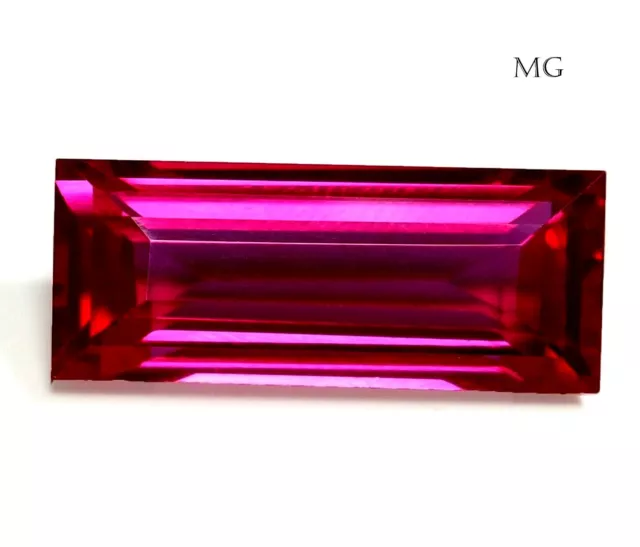 AAA+ Natural Flawless Ceylon Pink Sapphire Loose Baguette Cut Gemstone 20.10 Ct