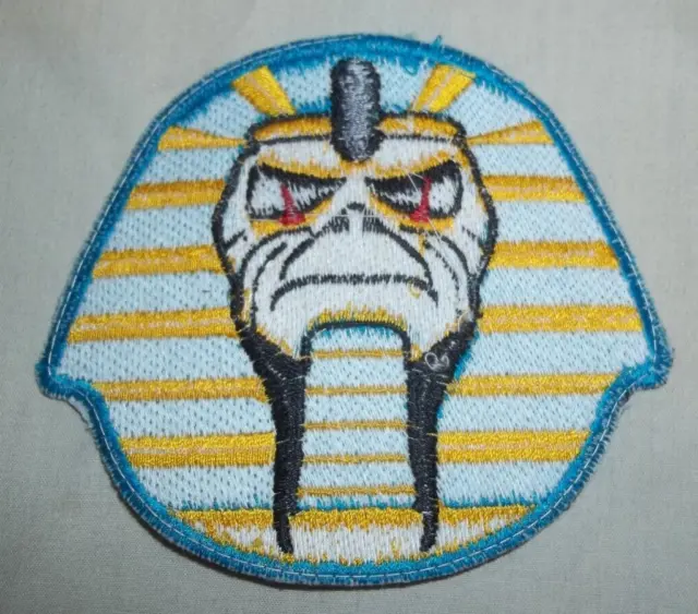 IRON MAIDEN/ PATCH Powerslave Pharaoh Eddie Embroidered Shaped Limited ...