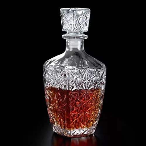 Liquor Decanter, Glass Spirits Decanter with Airtight Stopper, Whiskey Vodka ...